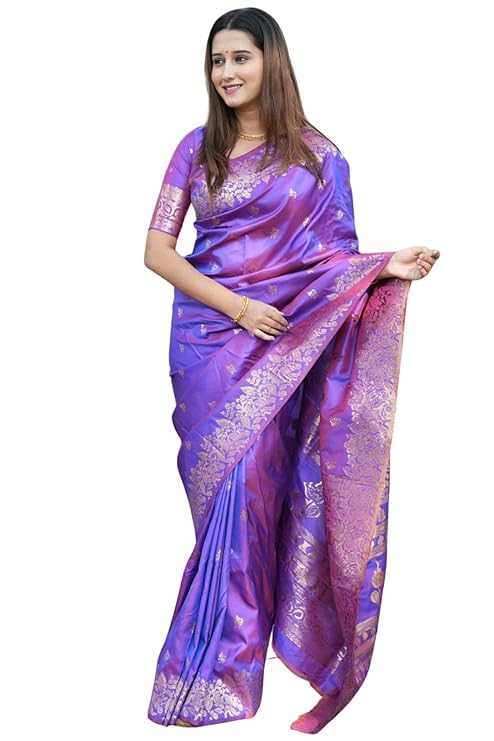 Kanjivaram Pure Soft Silk Saree Purple