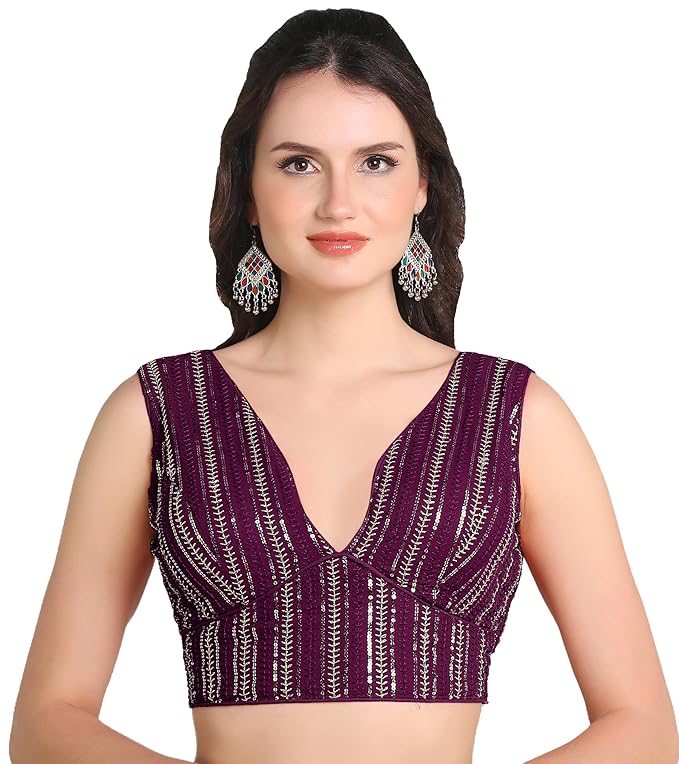 Sweetheart Neck Blouse Sleeveless Wine