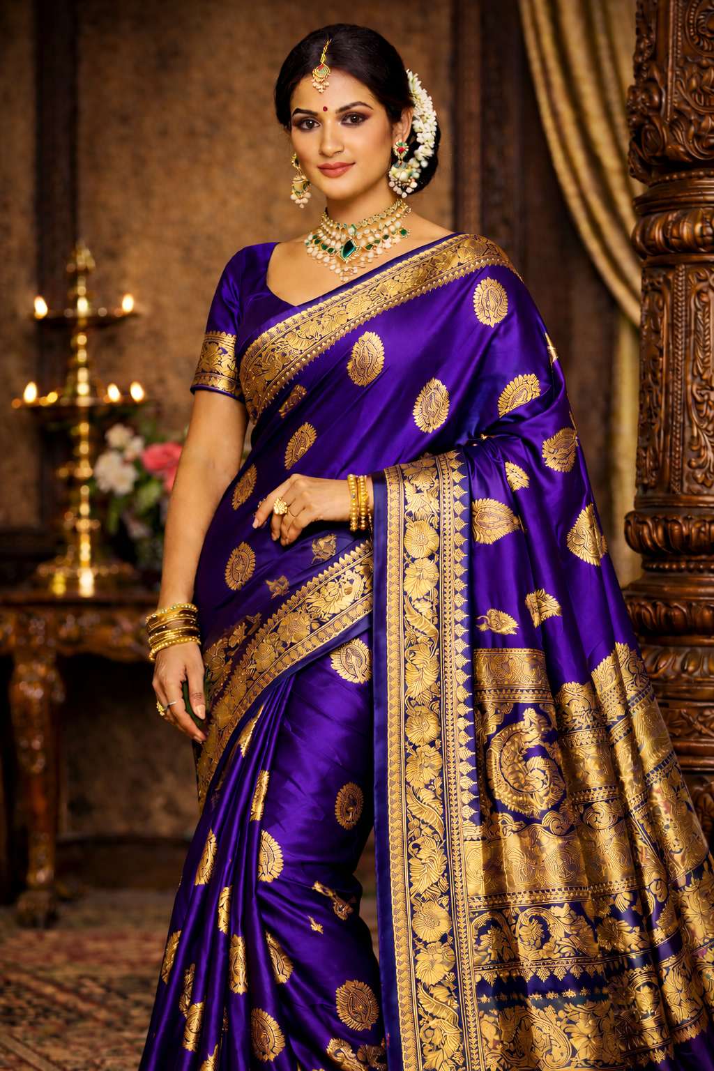 Royal Purple Premium Silk Saree