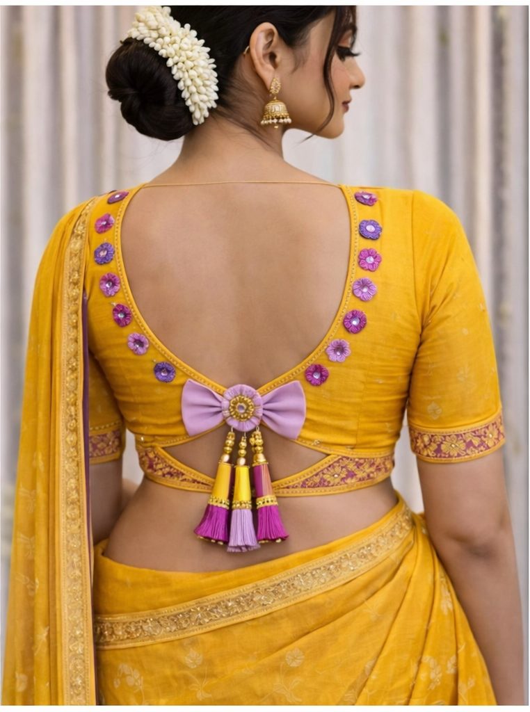 Mustard Yellow Designer Blouse