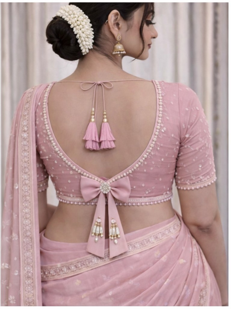 Baby Pink Designer Blouse